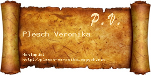 Plesch Veronika névjegykártya